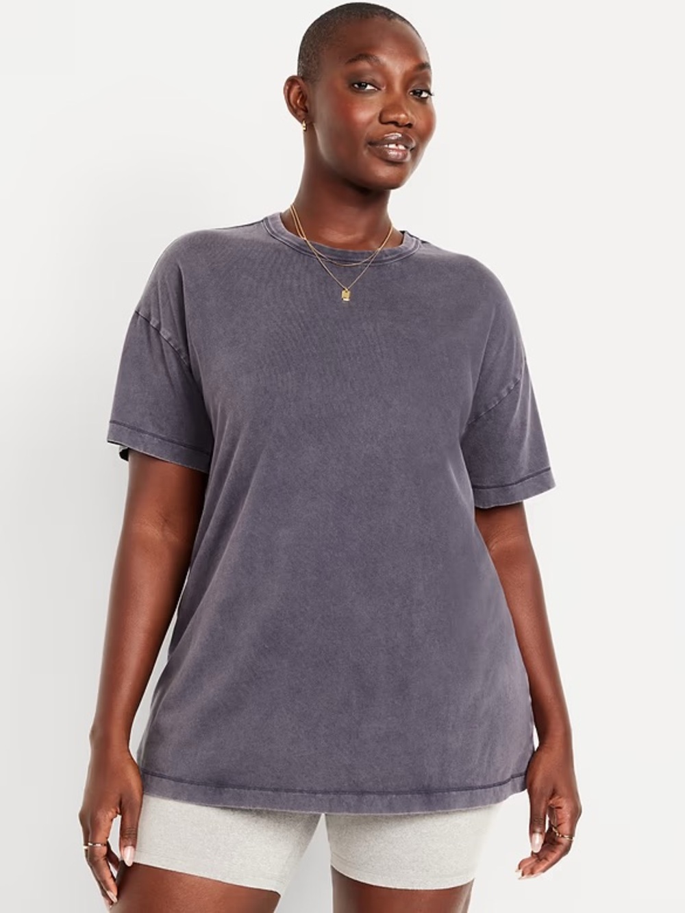 NWT Oversized EveryWear Tunic T-Shirt Navy Blue - XL